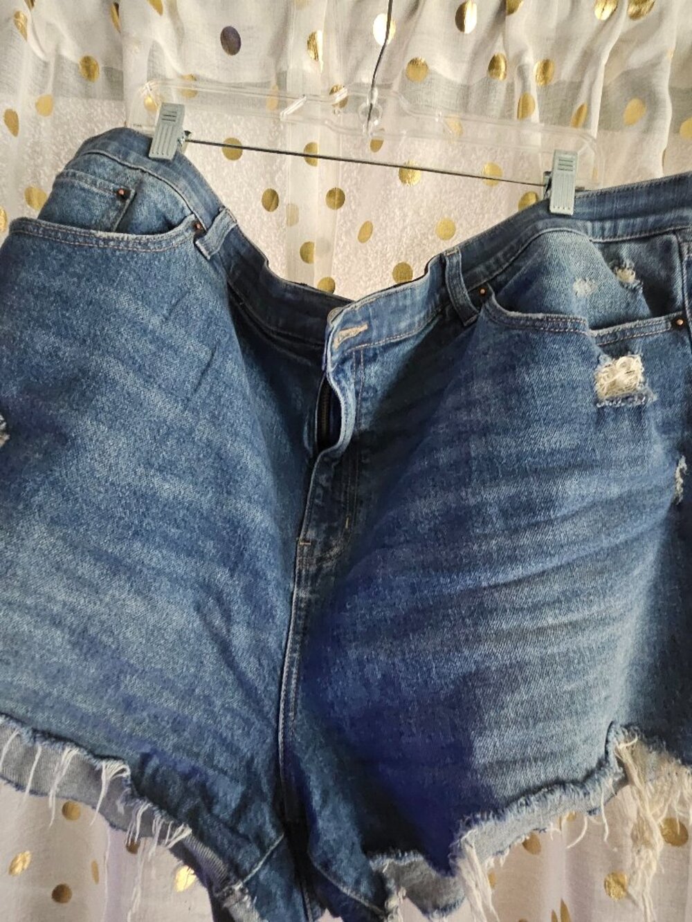 Torrid Distressed Denim Shorts Size 24 High Rise 3.5" Inseam Plus Size